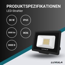 LUXULA LED Flutlichtstrahler LED-Fluter, 30 W, günstig online kaufen