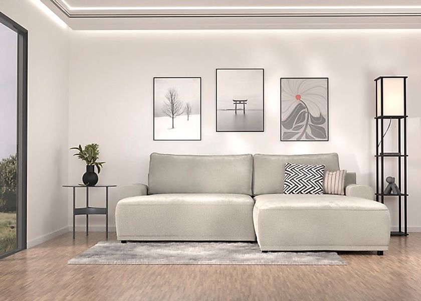 TRENDMANUFAKTUR Ecksofa »Fordon, Schlafsofa mit Bettkasten, Couch in L-Form günstig online kaufen
