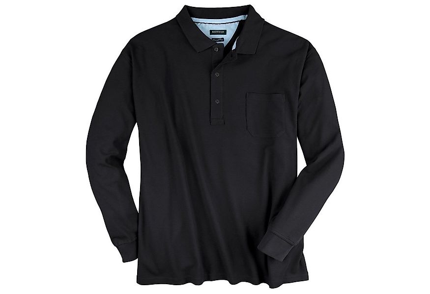 redfield Langarm-Poloshirt Redfield Langarm-Poloshirt schwarz Übergröße Har günstig online kaufen