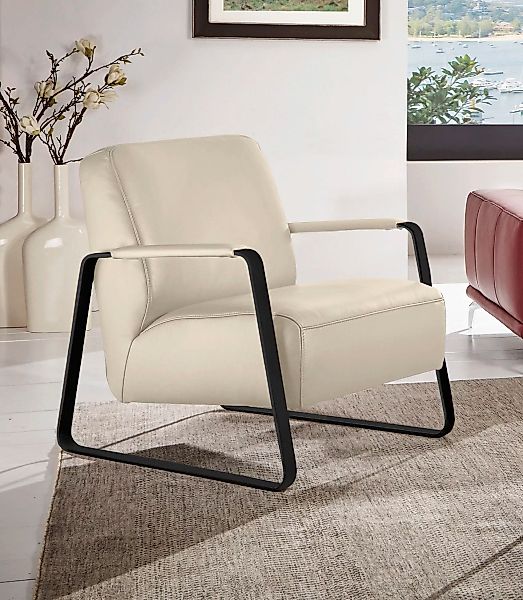 W.SCHILLIG Cocktailsessel »quadroo Loungesessel,«, mit bezogenen Armlehnen, günstig online kaufen