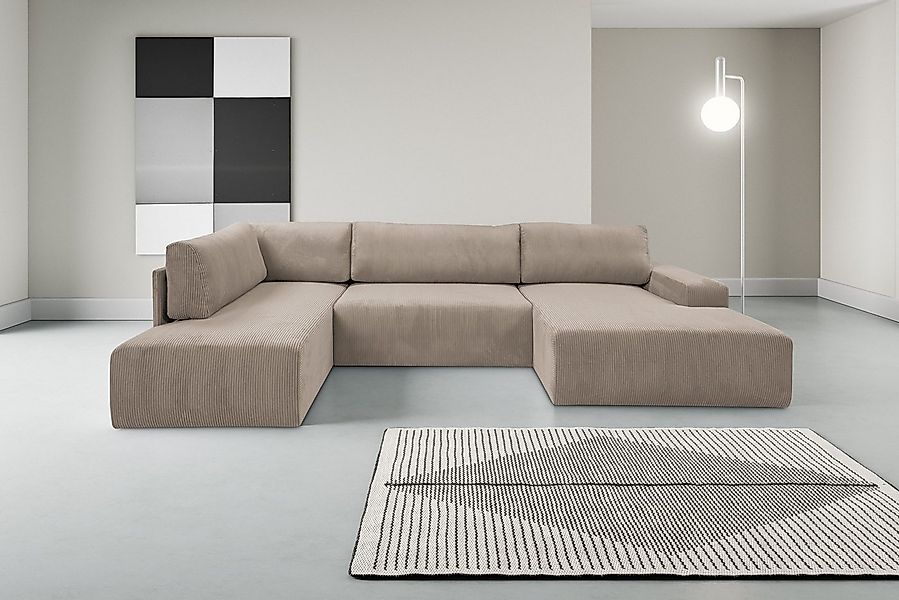 WERK2 Wohnlandschaft Rotterdam-U, U-Form, in kuschelweichem Cord oder Breit günstig online kaufen