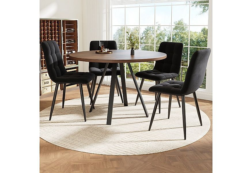 autolock Essgruppe Essgruppe runder Esstisch Ø80 cm mit 4 ergonomischen Ess günstig online kaufen