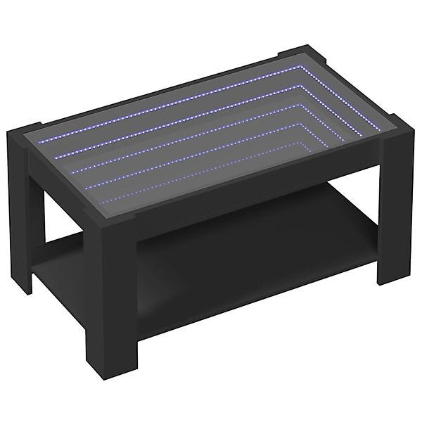 vidaXL LED-Couchtisch Schwarz 93x53x45 cm Holzwerkstoff 847554 günstig online kaufen