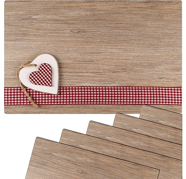 matches21 HOME & HOBBY Platzset Abwaschbare Tischsets 6er Set Landhaus-Stil günstig online kaufen