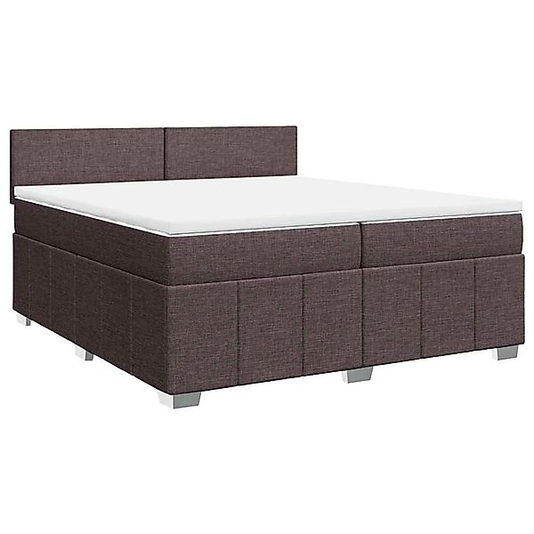 vidaXL Boxspringbett mit Matratze Dunkelbraun 200x200 cm Stoff 3287171 günstig online kaufen