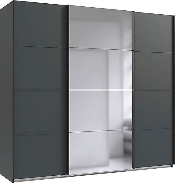 Wimex Schwebetürenschrank »Jork Kleiderschrank mit Spiegel, schwarze Metall günstig online kaufen
