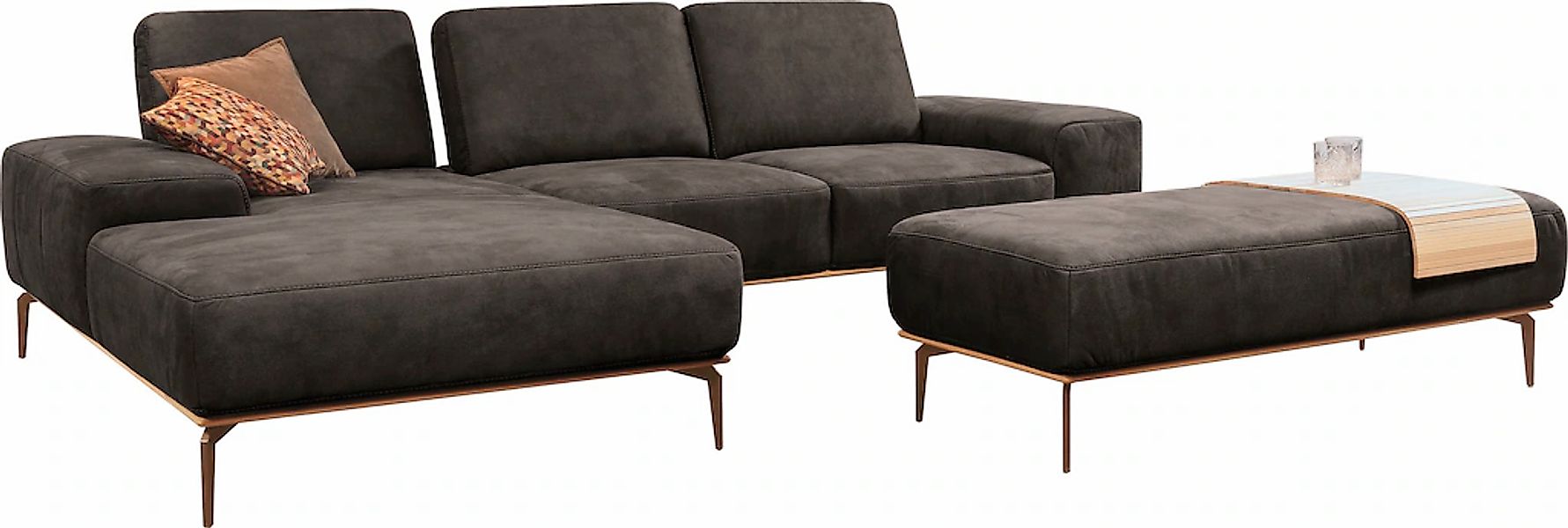 W.SCHILLIG Ecksofa "run, Designsofa mit tollem Sitzkomfort, L-Form", mit Ho günstig online kaufen