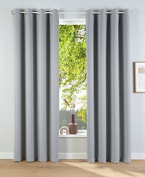 my home Verdunkelungsvorhang "Solana" Ösen 2 Stk. tlg. 2-er Set, Breite 140 günstig online kaufen