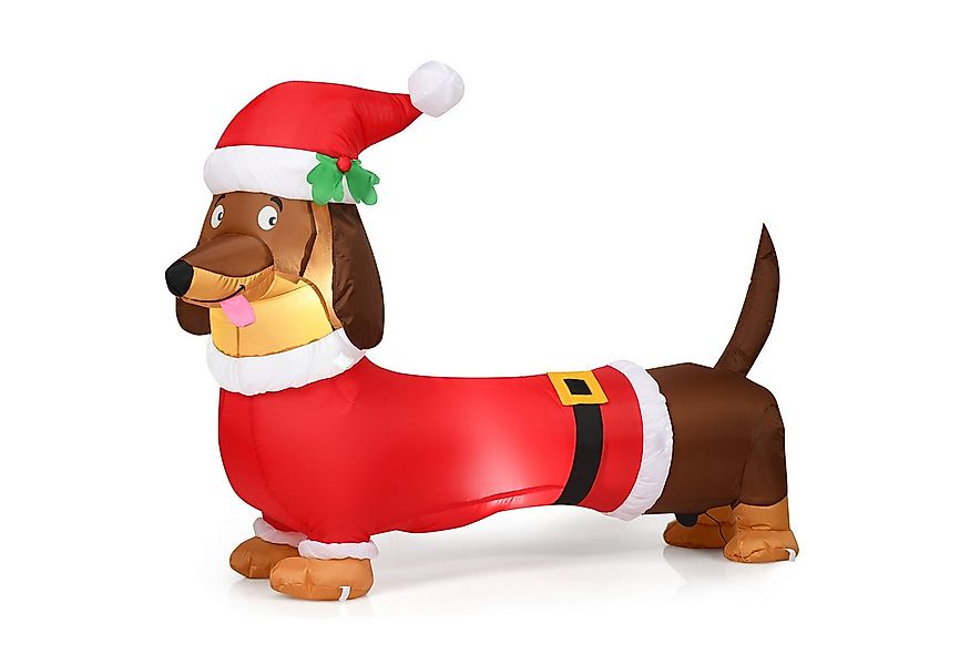 COSTWAY Weihnachtsfigur (1 St), Aufblasbarer Weihnachtsdackel, Weihnachtsde günstig online kaufen