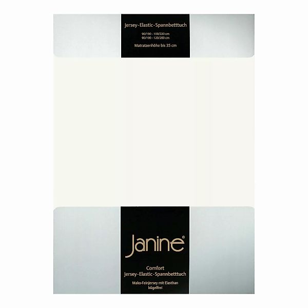 Janine Spannbetttuch Elastic-Jersey 5002 ecru Größe:  200x200 cm günstig online kaufen
