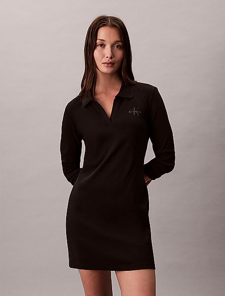 Calvin Klein Jeans Minikleid LS MONOLOGO RIB POLO MINI DRESS Polokragen, V- günstig online kaufen