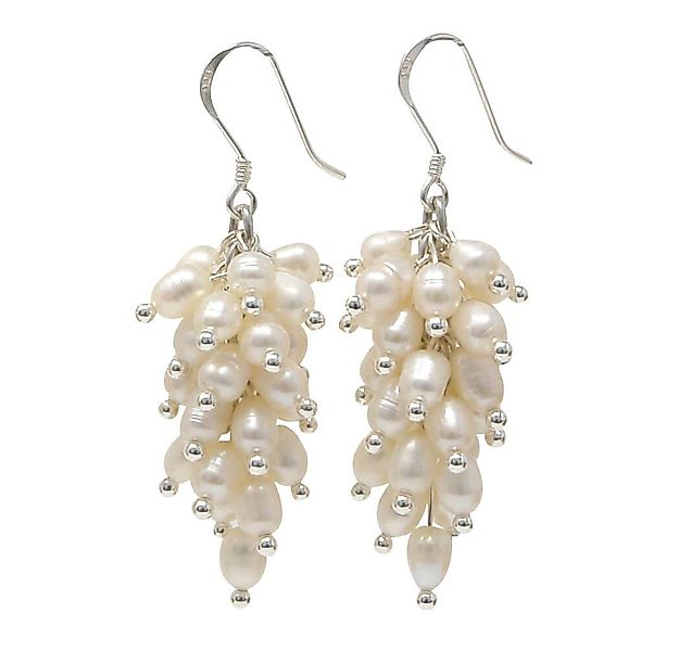 Schmuck Krone Paar Ohrhänger Ohrhänger aus Süßwasser-Perlen & 925 Silber, S günstig online kaufen