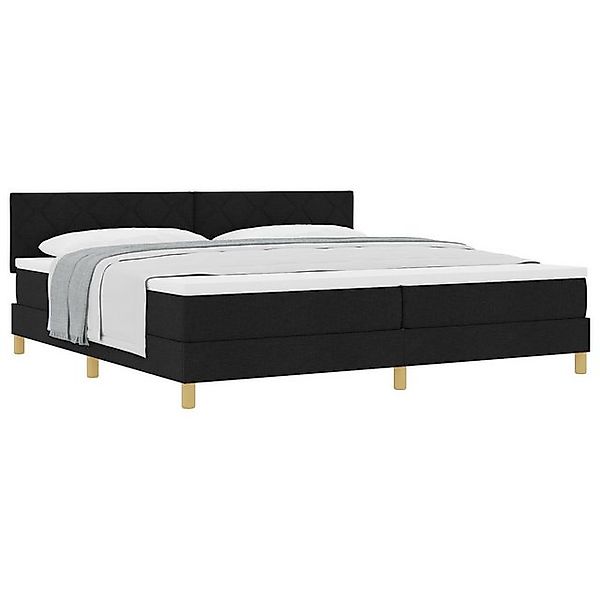 vidaXL Bett Boxspringbett mit Matratze Schwarz 200x200 cm Stoff (1-tlg) günstig online kaufen