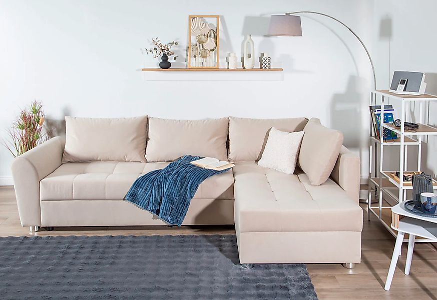 COLLECTION AB Ecksofa "JANA XL-Sofa L-Form", inkl. Bettfunktion, Bettkasten günstig online kaufen