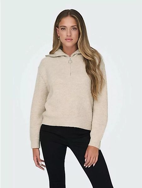 ONLY Strickpullover Half Zip Strickpullover Stehkragen Troyer ONLBAKER ONLB günstig online kaufen