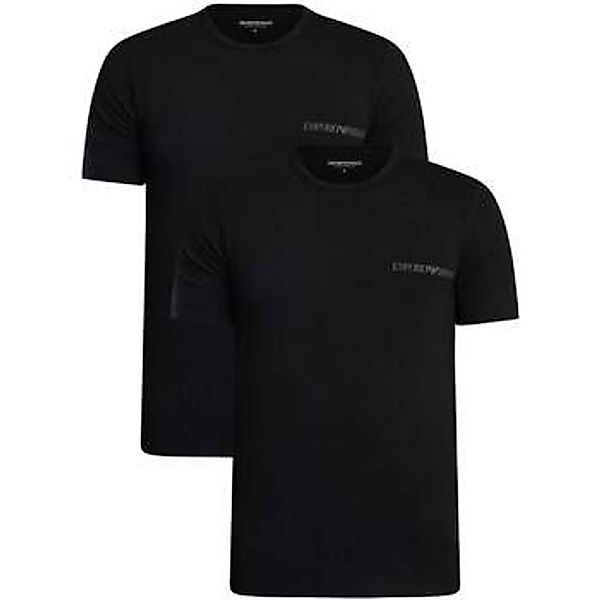 Emporio Armani  T-Shirt Lounge 2 Pack Stretch Cotton T-Shirt Black/Black günstig online kaufen