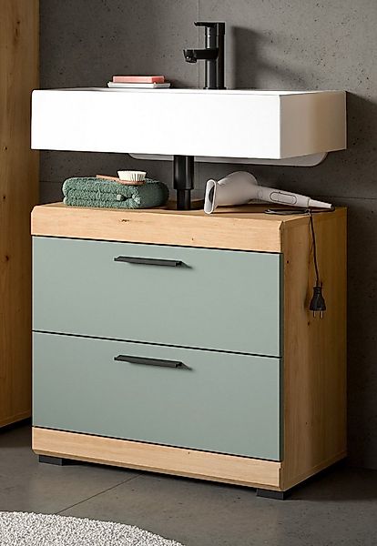 Inn.Furn Waschbeckenunterschrank Shawn (Badschrank in Salbei und Artisan Ei günstig online kaufen