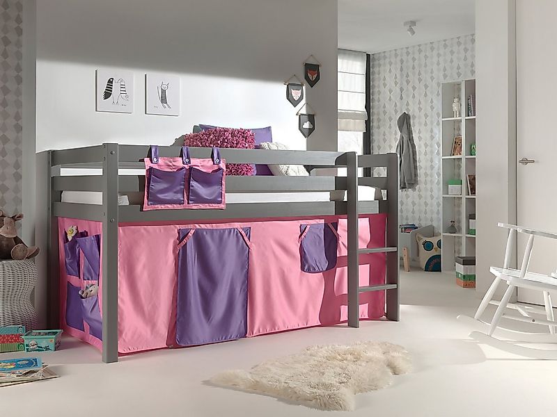Vipack Hochbett "Pino, Kiefer massiv, Made in Europe, inkl. Rolllattenrost günstig online kaufen
