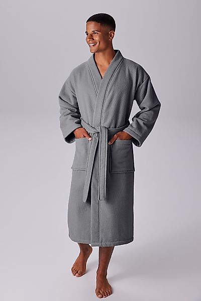 my home Unisex-Bademantel Merida, Waffelpiqué, Premium günstig online kaufen