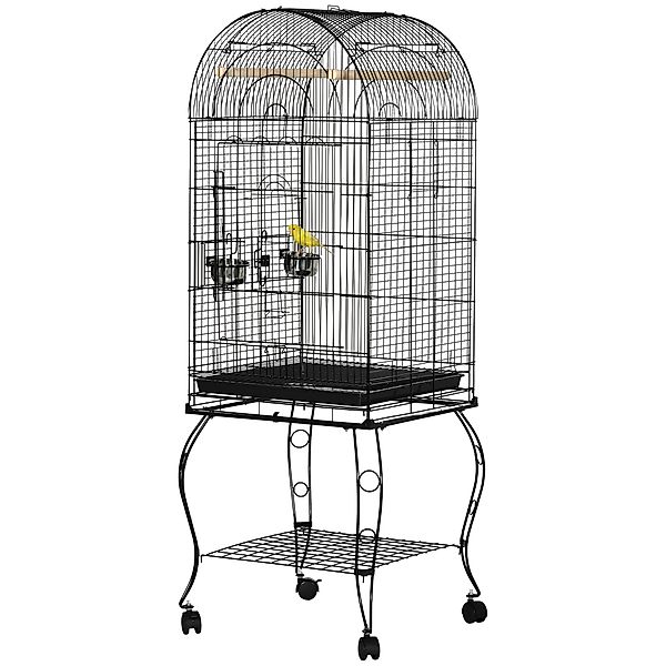 PawHut Vogelkäfig und Kanarienvogel, Voliere für Wellensittiche mit schwarz günstig online kaufen