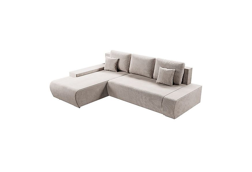 Juskys Ecksofa Iseo, modern, L-Form, Schlaffunktion, bequem, samtig wie Cor günstig online kaufen