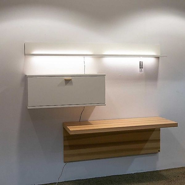 Musterring Anbauschrank Wohnkombination MR Kira-System Lack Weiß mit Schrei günstig online kaufen