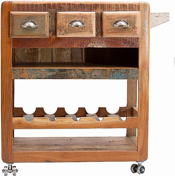 SIT Küchenwagen "Fridge", aus recyceltem Altholz, Shabby Chic, Vintage günstig online kaufen