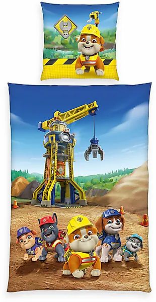 PAW PATROL Bettwäsche »Paw Patrol Rubbel&Crew«, Wendebettwäsche günstig online kaufen