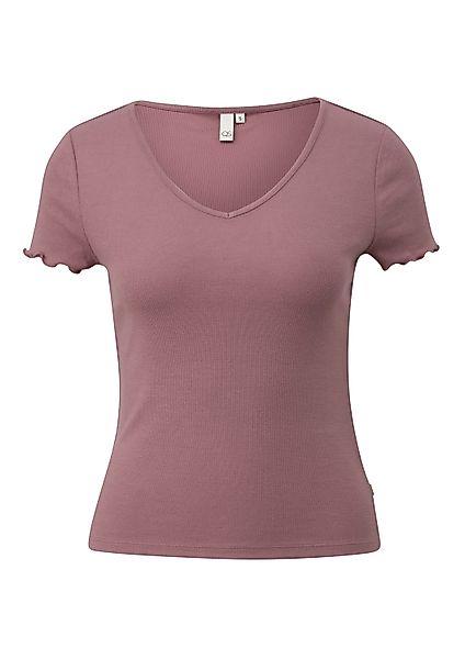 QS Kurzarmshirt T-Shirt Schmal geschnittenes T-Shirt günstig online kaufen