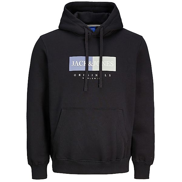 Jack&Jones Hoodie mit Label-Print Farbe schwarz Größe: 3XL günstig online kaufen
