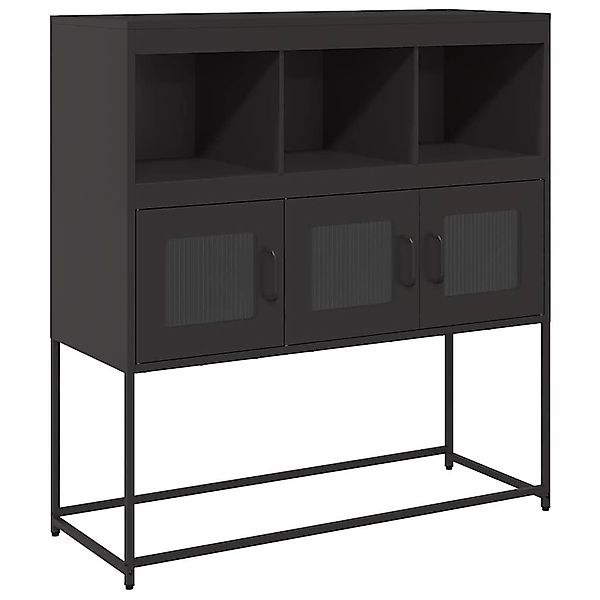 vidaXL Sideboard Sideboard Schwarz 100,5x39x107 cm günstig online kaufen