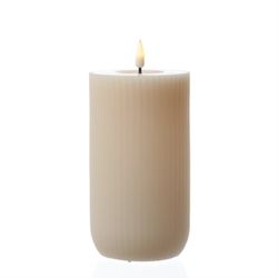 Deluxe Homeart LED-Kerze Mia gerillt Echtwachs günstig online kaufen