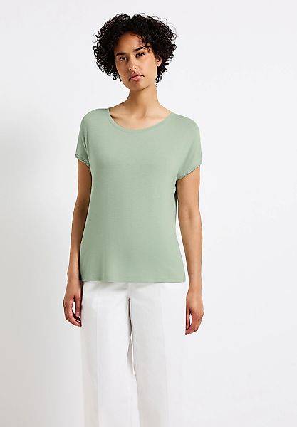 STREET ONE T-Shirt, mit Materialmix günstig online kaufen