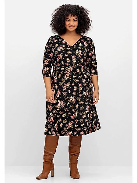 sheego by Joe Browns Jerseykleid "Große Größen", in Wickeloptik, mit Blumen günstig online kaufen