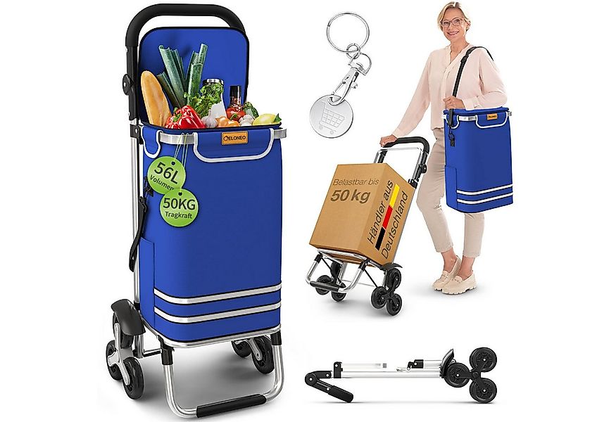 ELONEO Einkaufstrolley ELONEO Einkaufstrolley Treppensteiger, 56L Volumen, günstig online kaufen