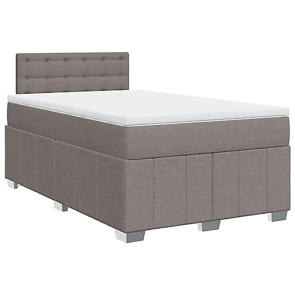 vidaXL Boxspringbett mit Matratze Taupe 120x190 cm Stoff 3287025 günstig online kaufen