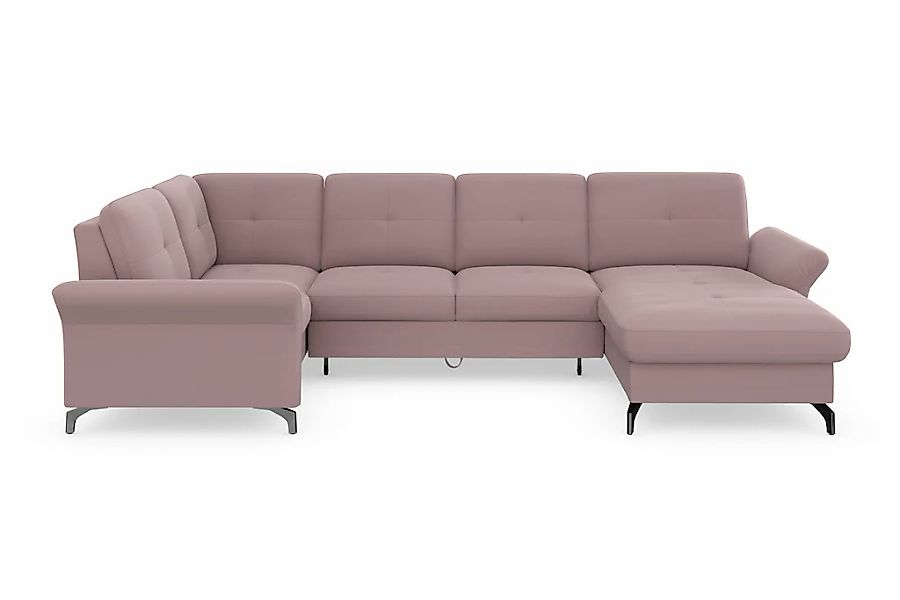 Home affaire Wohnlandschaft "Calando U-Form" wahlweise mit Bettfunktion, Be günstig online kaufen