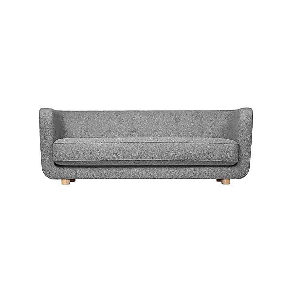 by Lassen - Vilhelm Sofa Sofa 3-Sitzer Stoff - grau/Stoff Kvadrat Zero Sahc günstig online kaufen