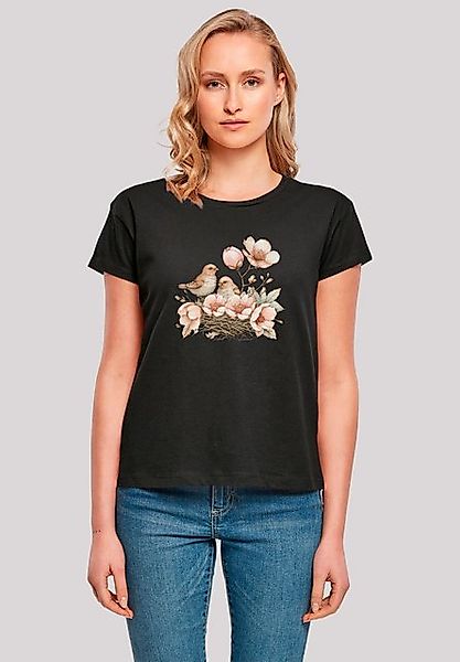 F4NT4STIC T-Shirt Vogelnest Blumen Premium Qualität günstig online kaufen