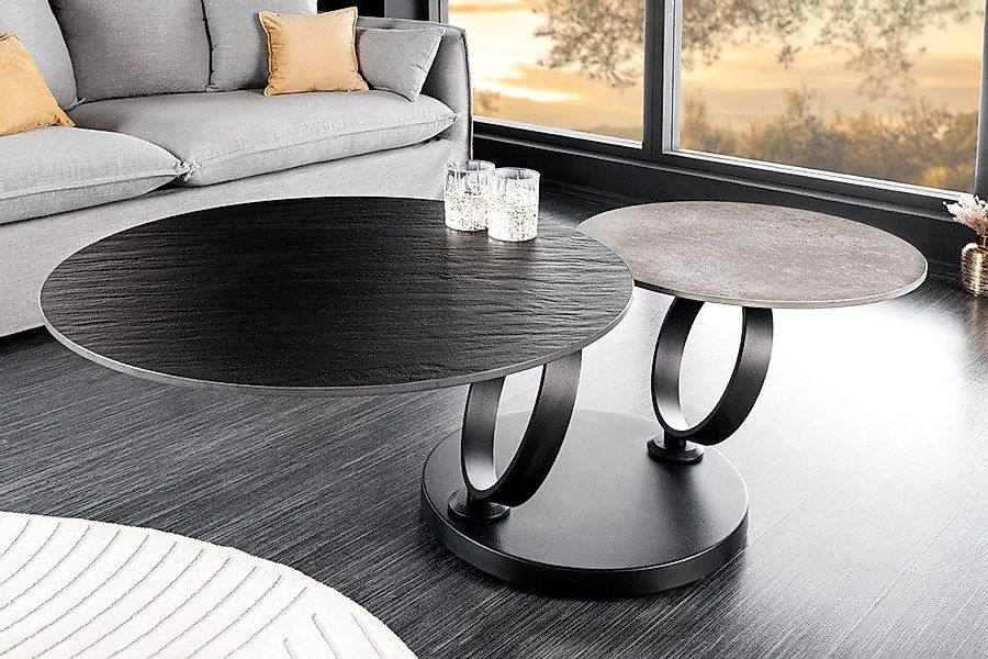 riess-ambiente Couchtisch DANCING RINGS schwarz/grau · günstig online kaufen