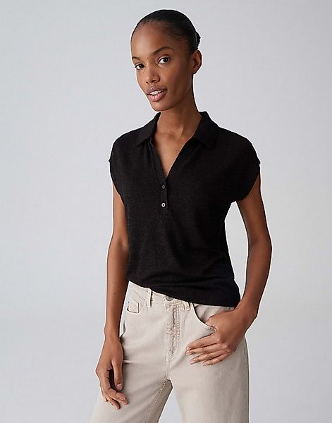 OPUS Shirttop Weiches Poloshirt aus ECOVERO™ Viskosemix günstig online kaufen