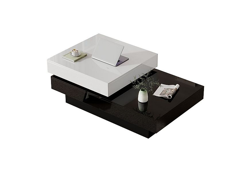 MODFU Couchtisch Drehbarer, mit 2 Ebenen (Satztisch, Wohnzimmertisch Beiste günstig online kaufen