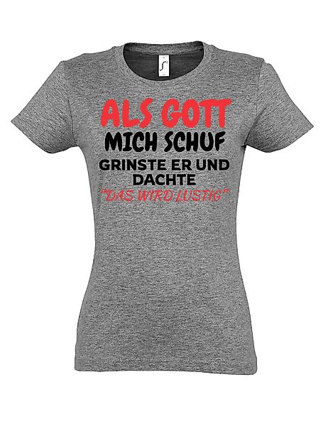 Youth Designz Print-Shirt Als Gott mich günstig online kaufen