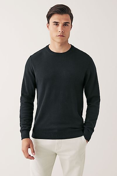 Next Rundhalspullover Pullover aus reiner Baumwolle günstig online kaufen