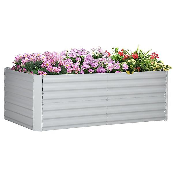Outsunny Hochbeet aus Stahl, steckbar (Pflanzkasten, günstig online kaufen