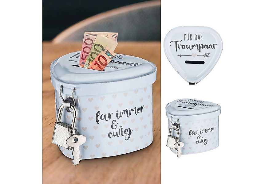 CEPEWA Spardose Spardose Herz Traumpaar Hochzeit 8x6x7,5cm weiß günstig online kaufen