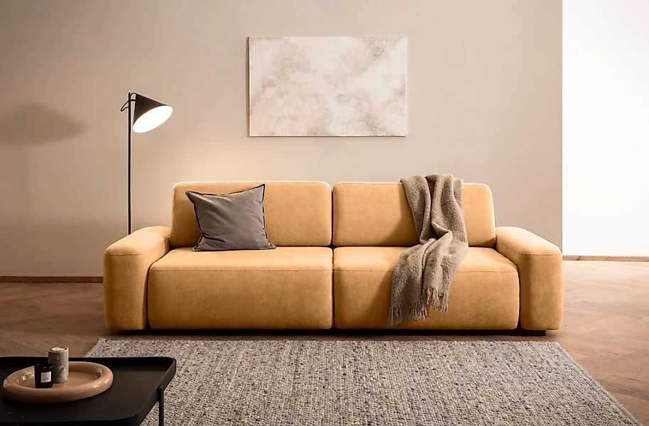 Home affaire 3-Sitzer "TORGE (257cm), Sofa,Schlafsofa in Cord, Samtvelours, günstig online kaufen