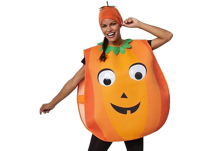 dressforfun Lebensmittel-Kostüm Unisexkostüm Cartoon Kürbis, Poncho in vers günstig online kaufen