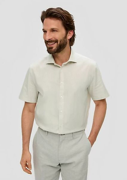 s.Oliver BLACK LABEL Kurzarmhemd Kurzarmhemd aus Baumwoll-Leinenmix günstig online kaufen