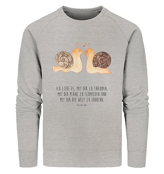 Mr. & Mrs. Panda Longpullover Schnecken Liebe Größe XXL - Heather Grey - Ge günstig online kaufen